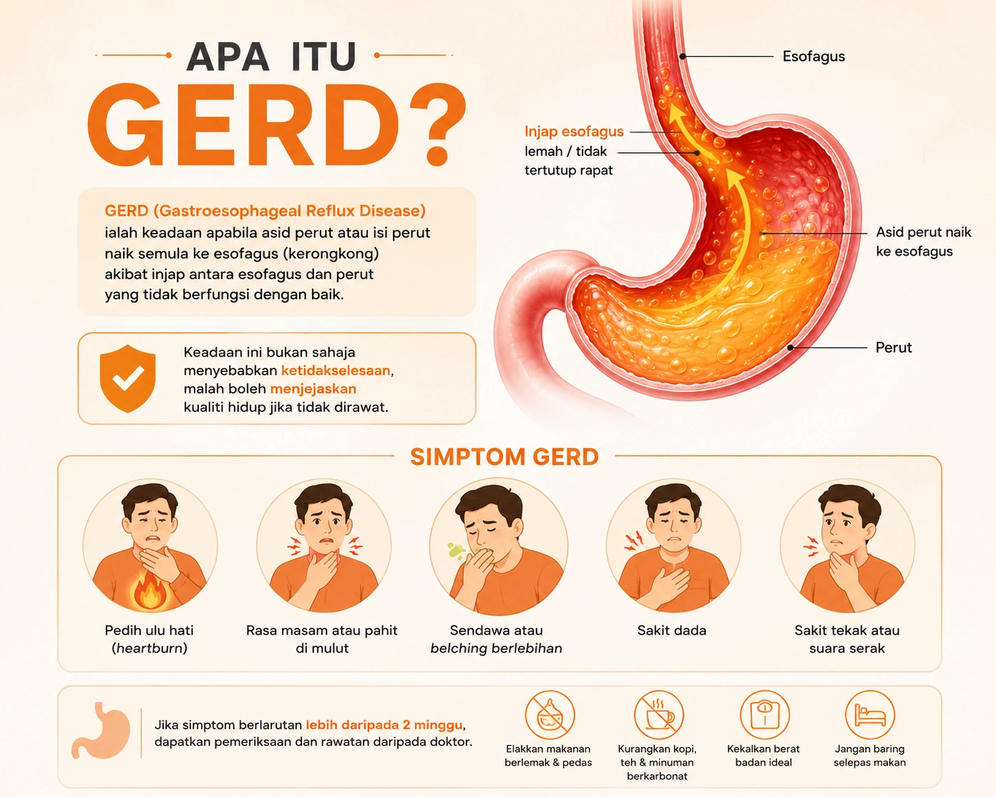  GERD: Apa Itu, Punca, Simptom & Rawatan Lengkap di Malaysia