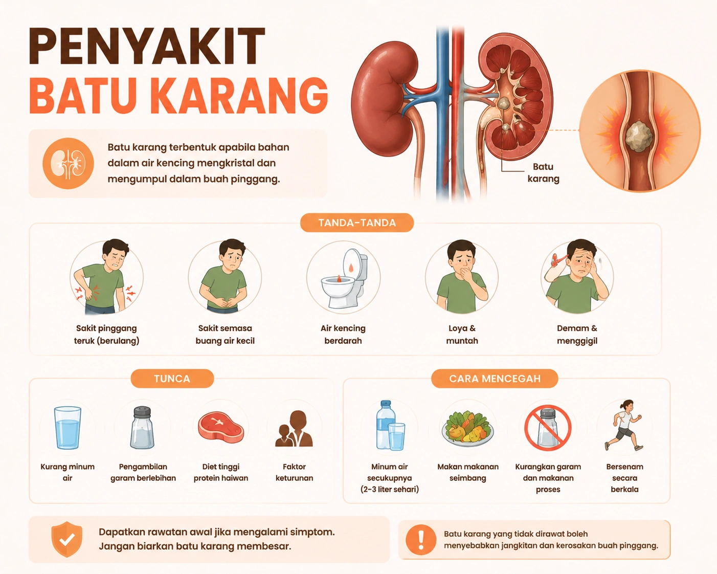 Penyakit Batu Karang: Panduan Lengkap Punca, Simptom dan Rawatan