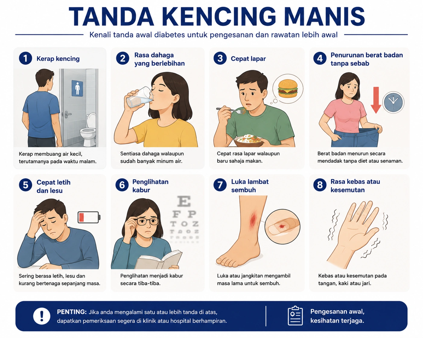 Tanda Kencing Manis: Simptom Awal, Jenis, dan Bila Perlu Jumpa Doktor di Malaysia